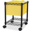 LYS NuSparc Compact Mobile Wire File Cart, 15 1/2"W x 14"D, Black