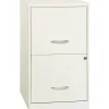 LYS NuSparc 18" 2 drawer File Cabinet, White, 1 Each