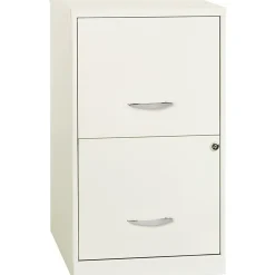 LYS NuSparc 18" 2 drawer File Cabinet, White, 1 Each