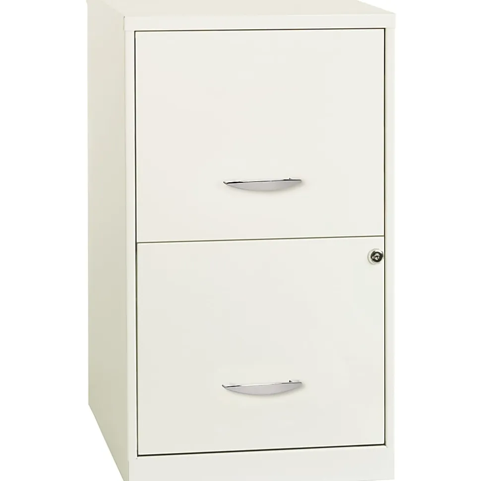 LYS NuSparc 18" 2 drawer File Cabinet, White, 1 Each