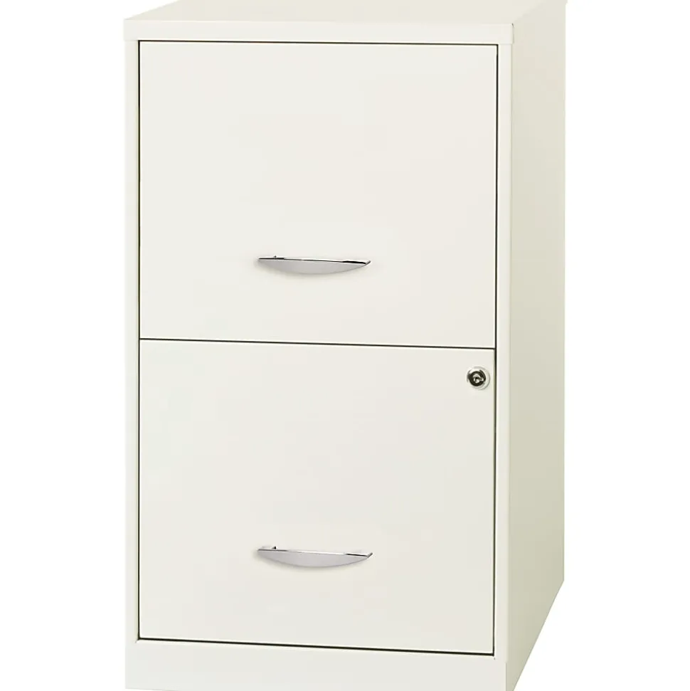 LYS NuSparc 18" 2 drawer File Cabinet, White, 1 Each