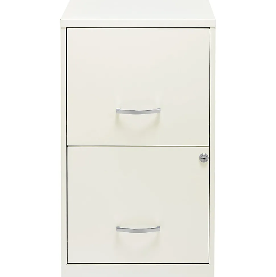 LYS NuSparc 18" 2 drawer File Cabinet, White, 1 Each
