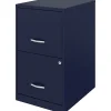 LYS NuSparc 18" 2 drawer File Cabinet, Navy, 1 Each