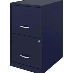 LYS NuSparc 18" 2 drawer File Cabinet, Navy, 1 Each