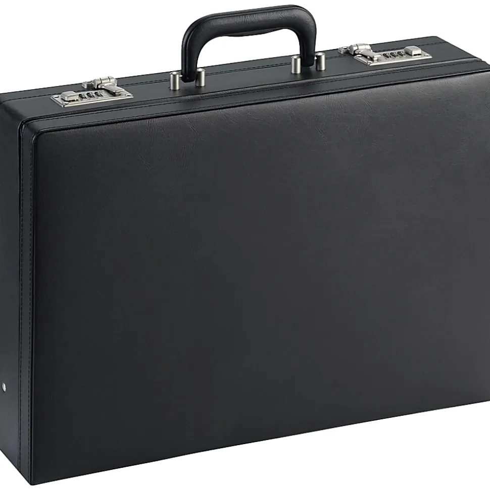 LYS NuSparc Expandable Attache Case, 12 1/2"H x 17 1/2"W x 4"D, Black