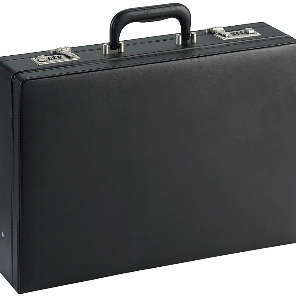 LYS NuSparc Expandable Attache Case, 12 1/2"H x 17 1/2"W x 4"D, Black