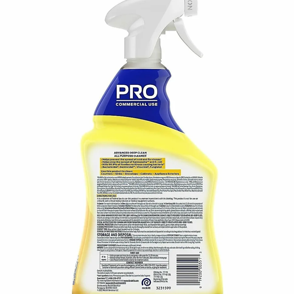Lysol® Advanced Deep Cleaner, Lemon Breeze Scent, 32 Oz, Clear