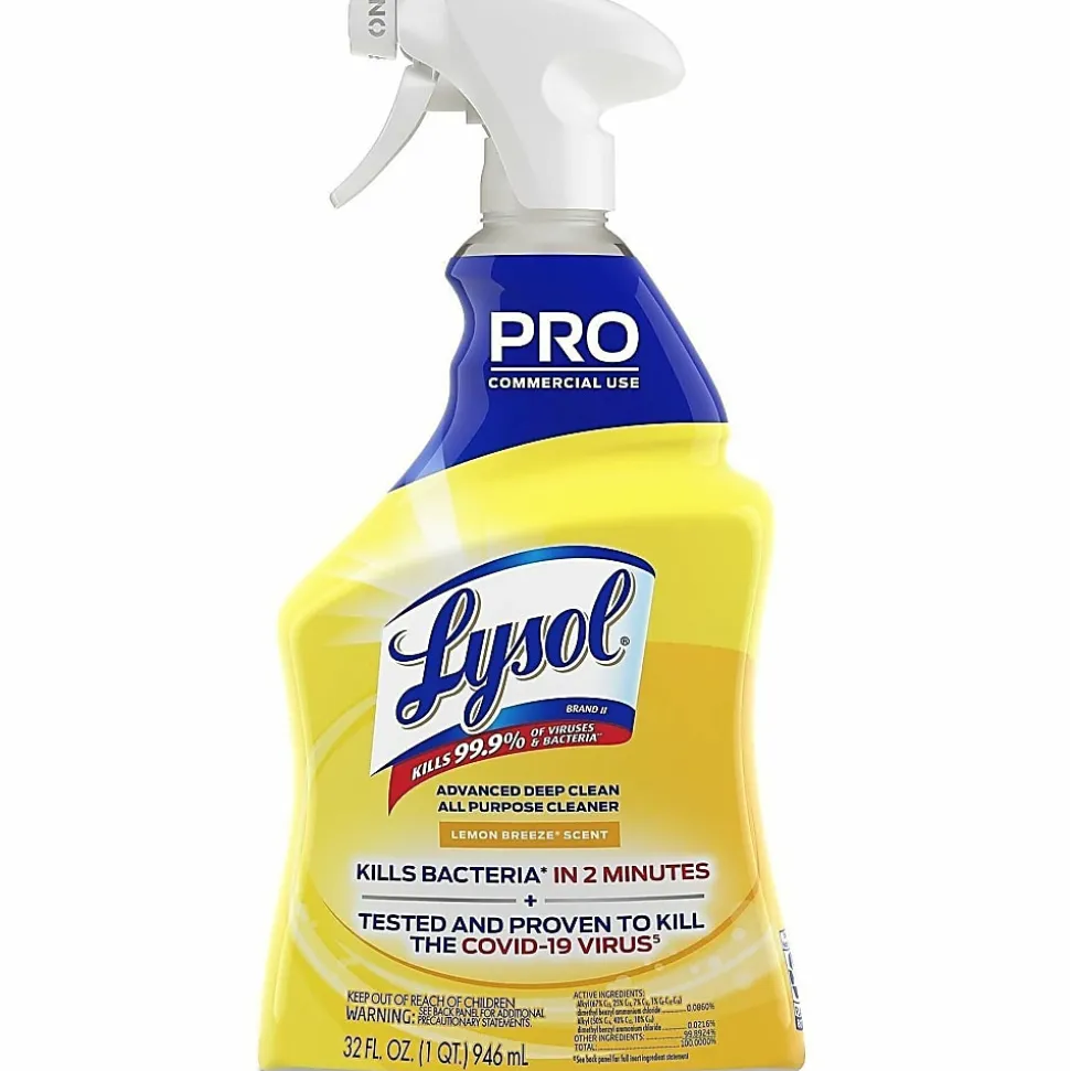 Lysol® Advanced Deep Cleaner, Lemon Breeze Scent, 32 Oz, Clear