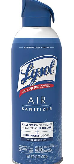 LYSOL® Air Sanitizer Spray - White Linen 10 oz., Case of 6 bottles