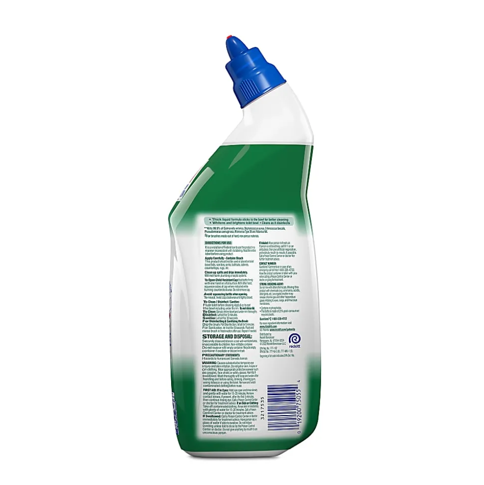 Lysol Bleach Toilet Bowl Cleaner - 24 fl oz (0.8 quart)Bottle - 2 / Pack - Blue