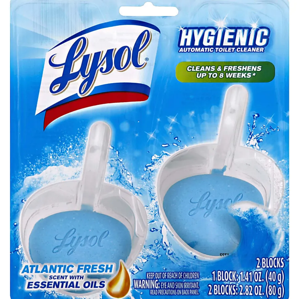 LYSOL® Brand Hygienic Automatic Toilet Bowl Cleaner, Atlantic Fresh, 2/Pack