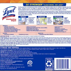 Lysol Brand New Day Disinfecting Wipes - Mango and Hibiscus Scent - 80 / Canister - 6 / Carton - White