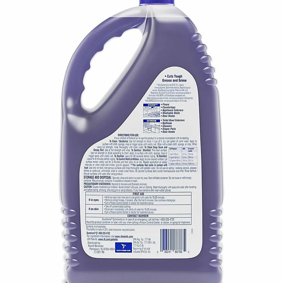Lysol Clean/Fresh Lavender Cleaner, 144 fl oz, Clean & Fresh Lavender Orchid Scent, Case of 4 - 88786CT