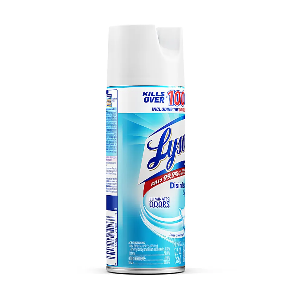 Lysol Disinfectant Spray, Crisp Linen Scent, 12.5 Oz Bottle