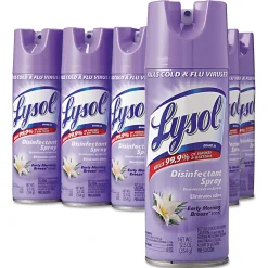 Lysol® Disinfectant Spray, Early Morning Breeze Scent, 12.5 Oz Bottle, Case Of 12