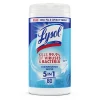 Lysol Disinfecting Wipes - Crisp Linen Scent - 7" x 7.25" - 80 / Canister - 6 / Carton - White