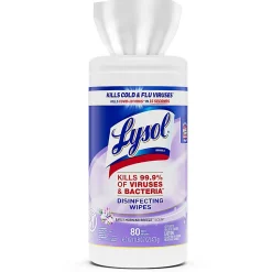 Lysol® Disinfecting Wipes, Early Morning Breeze Scent, 80 Wipes Per Canister, Carton Of 6 Canisters