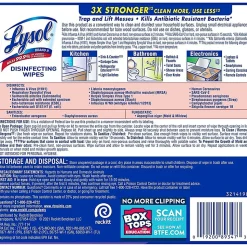 Lysol® Disinfecting Wipes, Early Morning Breeze Scent, 80 Wipes Per Canister, Carton Of 6 Canisters