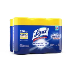 Lysol® Disinfecting Wipes, Lemon Lime Blossom Scent, 80 Wipes Per Canister, Carton Of 6 Canisters