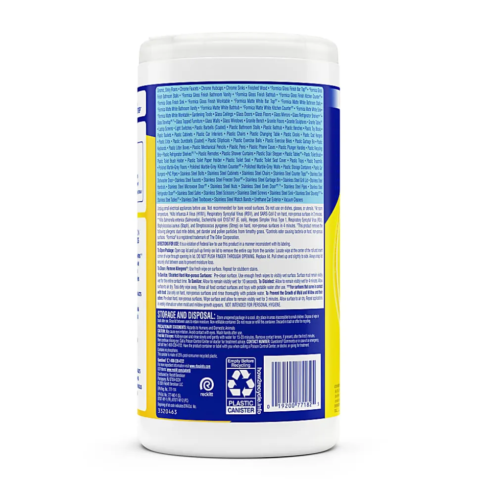 Lysol® Disinfecting Wipes, Lemon & Lime Blossom Scent, 80 Sheets Per Tub, Box Of 6