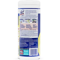 Lysol® Disinfecting Wipes, Lemon & Lime Blossom Scent, Tub Of 35
