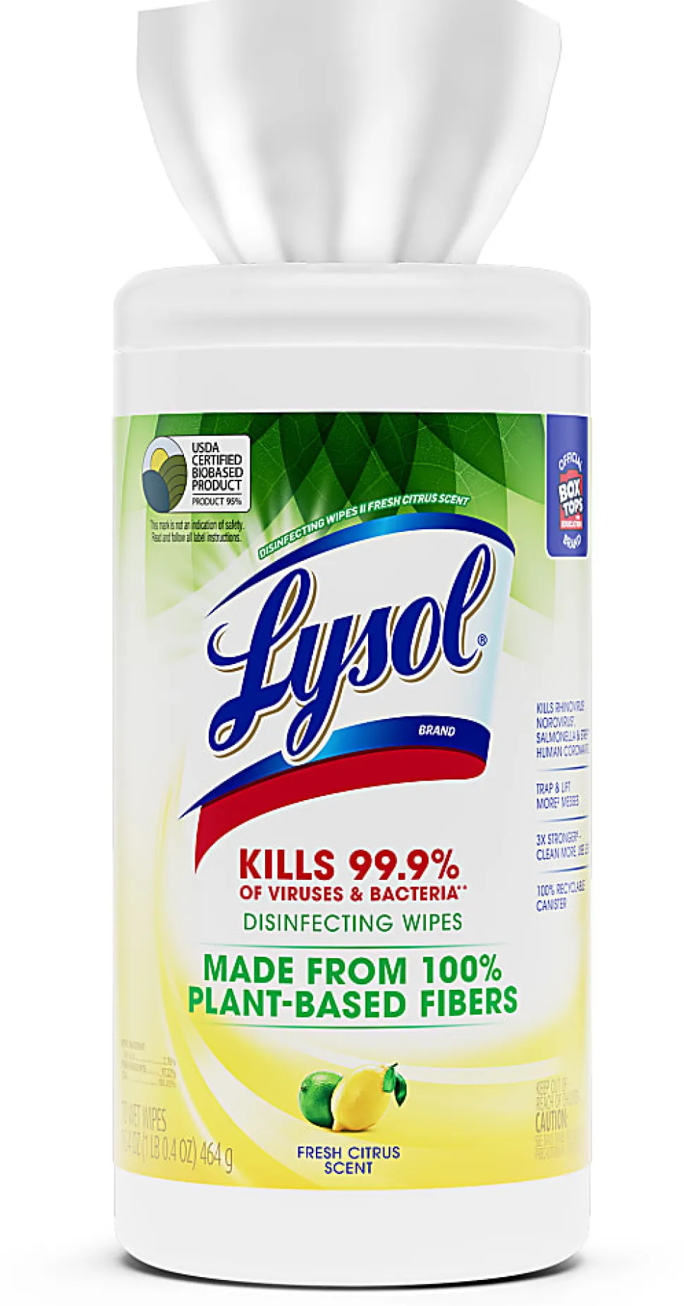 LYSOL® Disinfecting Wipes with Citric Acid - Fresh Citrus 70 ct.