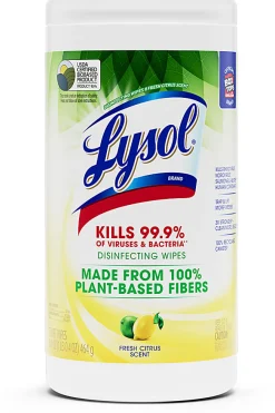 LYSOL® Disinfecting Wipes with Citric Acid - Fresh Citrus 70 ct.