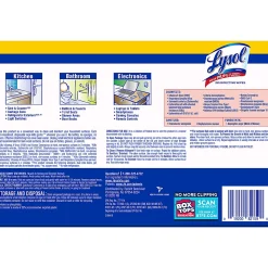 Lysol® Disinfecting Wipes, 7" x 7.25", Lemon Scent, 35 Wipes Per Canister, Carton Of 12 Canisters