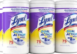 Lysol® Dual-Action Disinfecting Wipes, Citrus Scent, 7