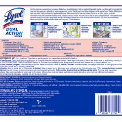 Lysol® Dual-Action Disinfecting Wipes, Citrus Scent, 7