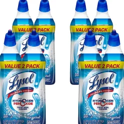 Lysol Hydrogen Peroxide Toilet Cleaner, 24 fl oz, Ocean Fresh Scent, Pack of 8 - 96084CT