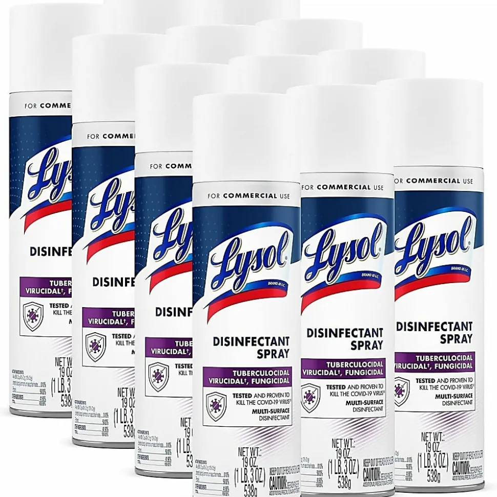 Lysol® I.C. Disinfectant Aerosol Spray, 19 Oz Can, Case Of 12