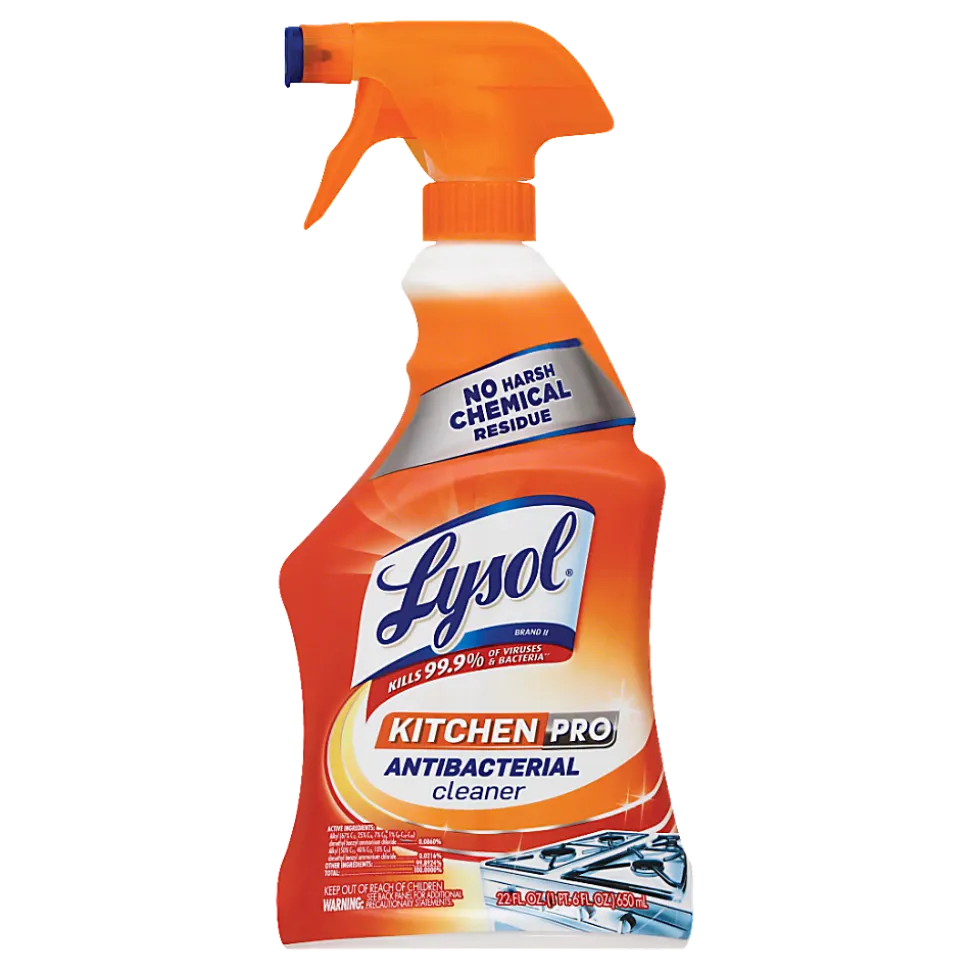 Lysol® Kitchen Pro Antibacterial Cleaner, Citrus Scent, 22 Oz Bottle