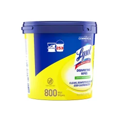 Lysol® Professional Disinfecting Wipe Buckets, 8” x 6”, White, 800 Sheets Per Bucket, Set Of 2 Buckets