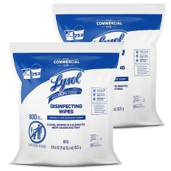 Lysol® Professional Disinfecting Wipe Refills, Lemon And Lime Blossom, 8” x 6