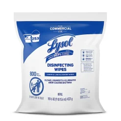 Lysol® Professional Disinfecting Wipe Refills, Lemon And Lime Blossom, 8” x 6