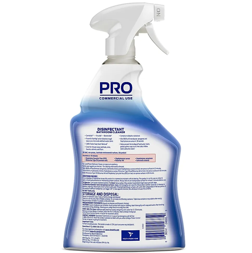 Lysol® Professional Disinfectant Basin Tub & Tile Cleaner, 32 Oz Bottle