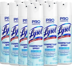 Lysol® Professional Disinfectant Spray, Crisp Linen Scent, 19 Oz Bottle, Case Of 12