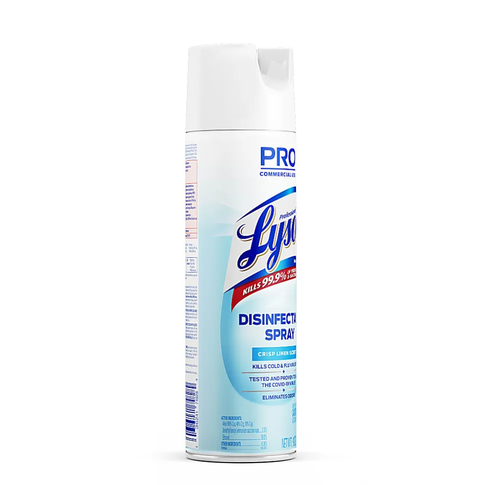 Lysol® Professional Disinfectant Spray, Crisp Linen Scent, 19 Oz Bottle, Case Of 12