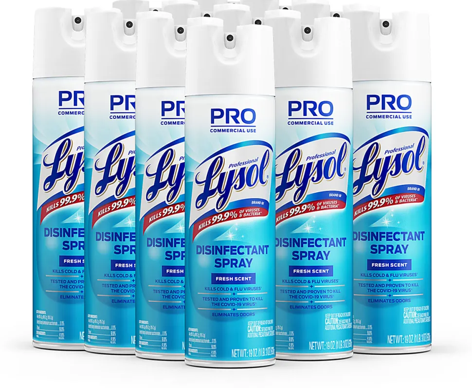 Lysol® Professional Disinfectant Spray, Fresh Scent, 19 Oz Bottle