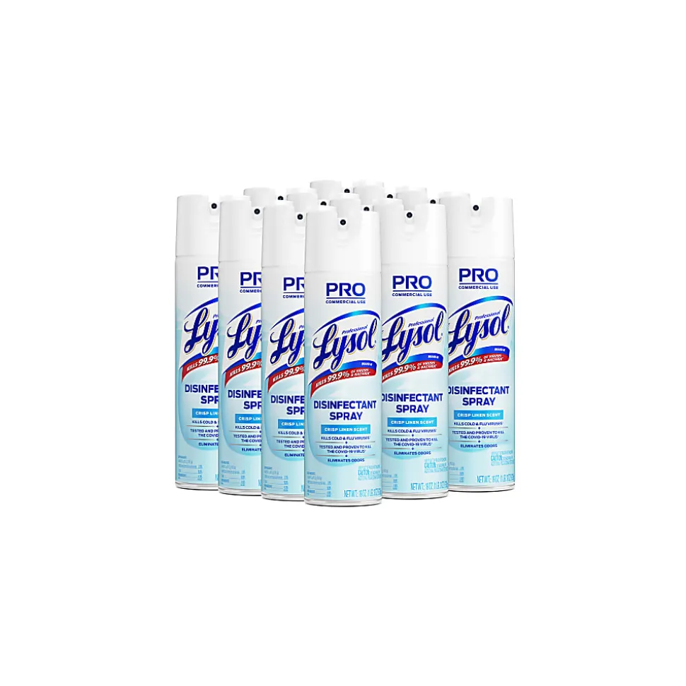 Lysol® Professional Disinfectant Spray, Crisp Linen Scent, 19 Oz Bottle