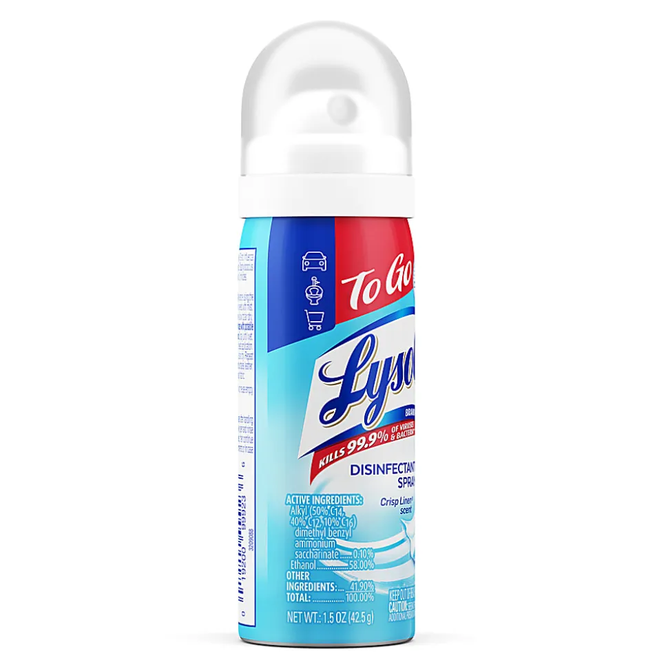 Lysol To Go Disinfectant Spray, Crisp Linen, 1.5 oz.