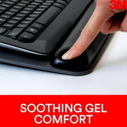3Mâ„¢ Adjustable Keyboard Platform With Gel Wrist Rest, Black/Metallic Gray