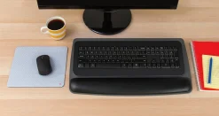 3M™ Adjustable Keyboard Platform With Gel Wrist Rest, Black/Metallic Gray