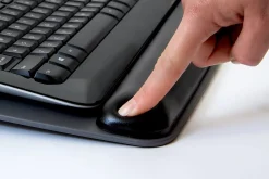 3M™ Adjustable Keyboard Platform With Gel Wrist Rest, Black/Metallic Gray