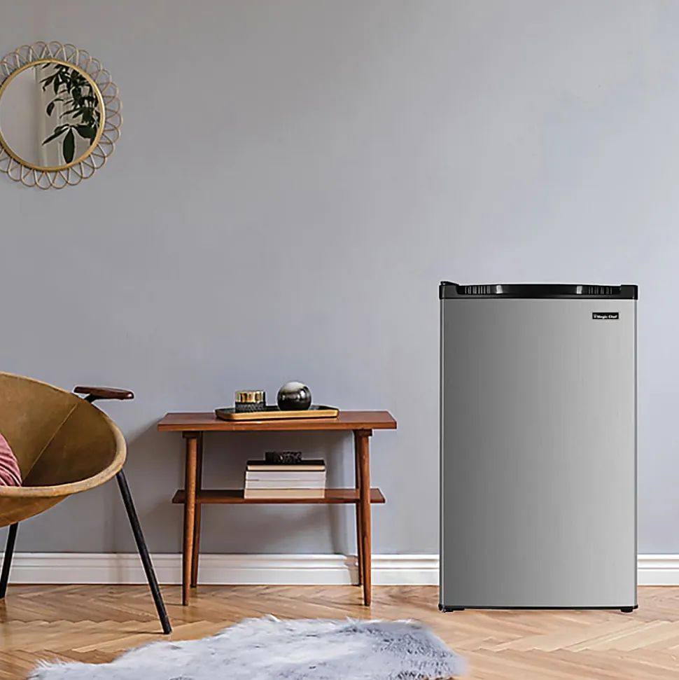 Magic Chef 4.4 Cu. Ft. Compact Refrigerator, Silver