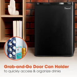 Magic Chef 2.6 Cu. Ft. Mini Refrigerator, Black, Total Qty 1