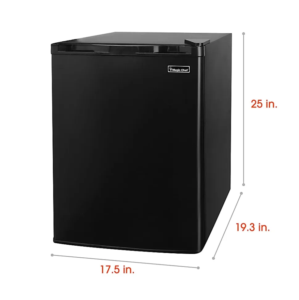Magic Chef 2.6 Cu. Ft. Mini Refrigerator, Black, Total Qty 1
