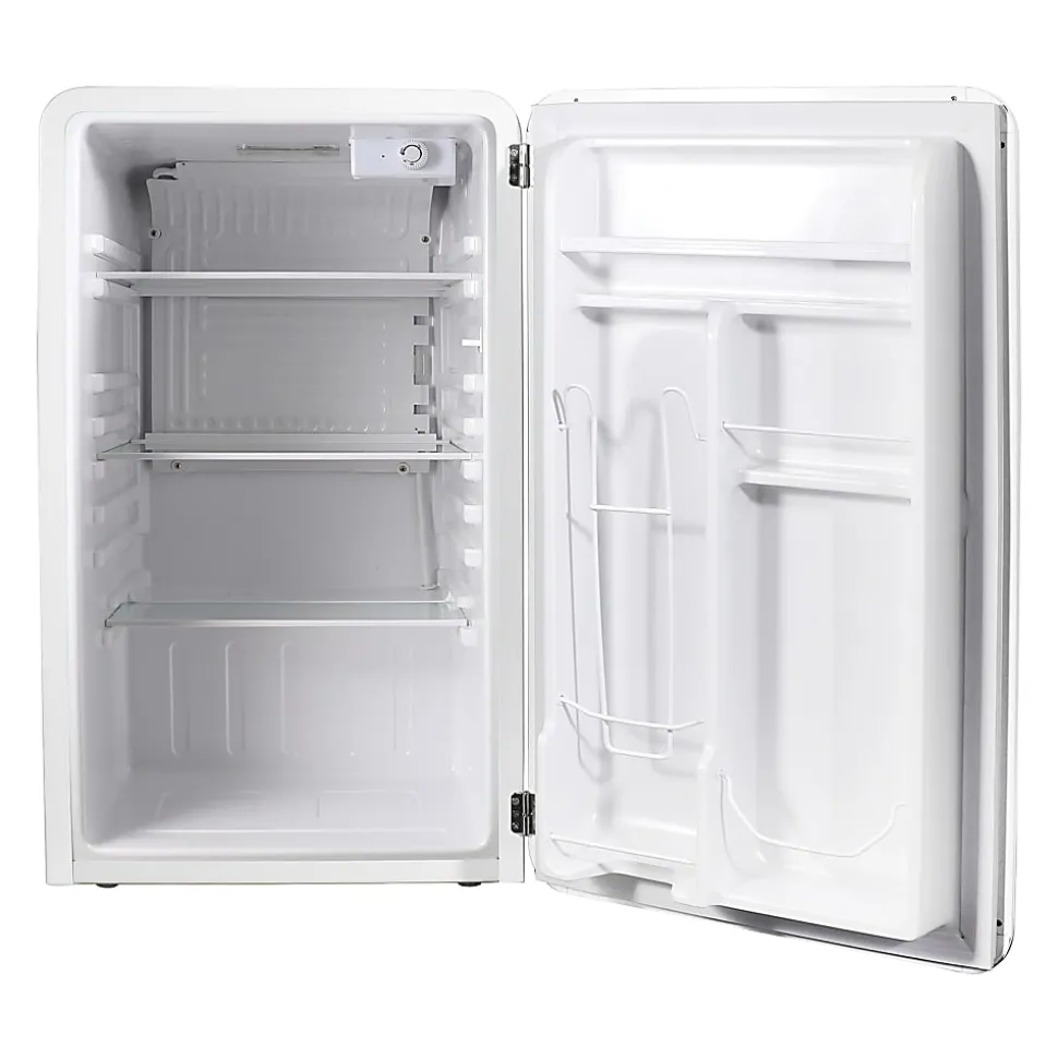 Magic Chef 3.2 Cu. Ft. Retro Mini Fridge With Manual Defrost, White
