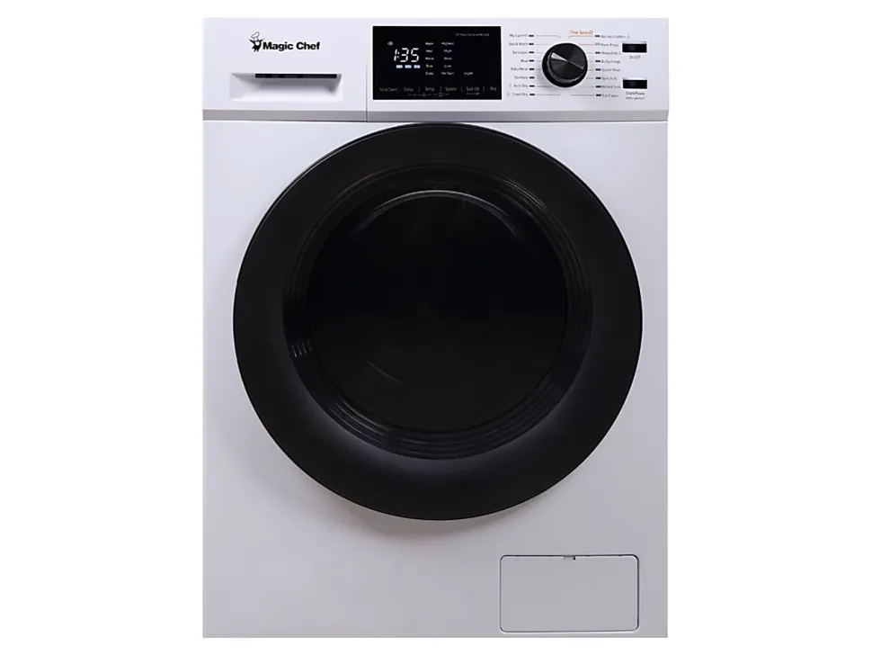 Magic Chef MCSCWD27W5 - Washer/dryer - width: 23.4 in - depth: 23.4 in - height: 33.5 in - front loading - 2.7 cu. ft - 26.5 lbs